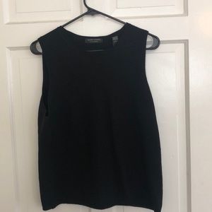 Black cashmere sleeveless sweater